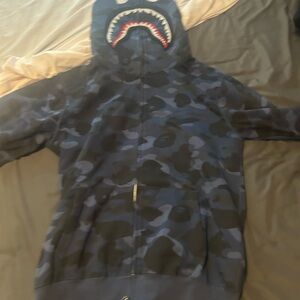 Bape Dark Blue Lightweight Shark Jacket